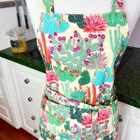 A Gorgeous Succulent Print Apron - the Perfect Fit for Your Favourite Teen or Petite Adult