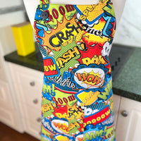 Comic Book Patterned Toddler's Apron