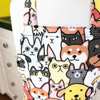 Toddler Sized Apron Covered with Fabulous Cats and Dogs