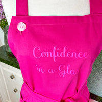 Confidence in a Glass! A Fun and Bold Statement on an Apron. Such a Fab Gift.