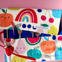A Bright, Fun and Fruity Roll for Your Cutlery, Brushes, Pencils, Anything!