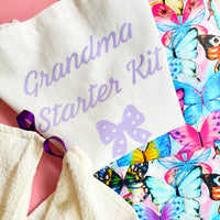 Beautiful Butterflies Cover This Grandma Starter Kit Containing Two Aprons and More