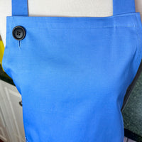Beautiful Blue Apron with Fabulous Floral Pockets