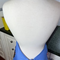 Beautiful Blue Apron with Fabulous Floral Pockets