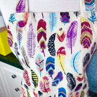 This Adult Sized Apron has a Fabulous Feather Pattern