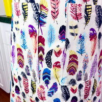 This Adult Sized Apron has a Fabulous Feather Pattern