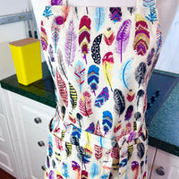 This Adult Sized Apron has a Fabulous Feather Pattern