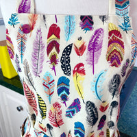 This Adult Sized Apron has a Fabulous Feather Pattern