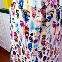 This Adult Sized Apron has a Fabulous Feather Pattern