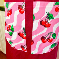 Cheery Cherry Pockets Bring Out the Fun Nature of This Bold Apron