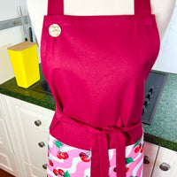 Cheery Cherry Pockets Bring Out the Fun Nature of This Bold Apron