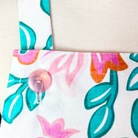 Teal and Pink Swirls Make this Adult Sized Apron an absolute Beauty
