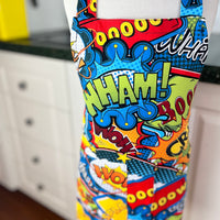 Comic Book Patterned Toddler's Apron