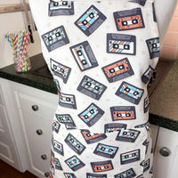 Cool Cassettes Make This a Funky Retro Teen or Petite Adult Apron