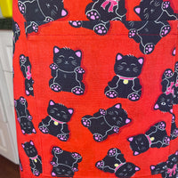 This Bold Red Cat Apron is Perfect for Your Favourite Petite Adult or Teen Cook