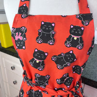 This Bold Red Cat Apron is Perfect for Your Favourite Petite Adult or Teen Cook