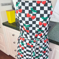 This Heart Shaped Cherry Print Apron Is All Retro