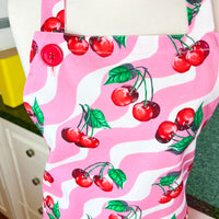 Retro Cherry Apron Perfect for Any Funky Foodie