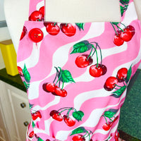 Retro Cherry Apron Perfect for Any Funky Foodie