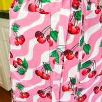 Retro Cherry Apron Perfect for Any Funky Foodie