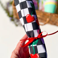 Cherry Cutlery, Make-Up or Craft Roll - Perfect for Camping, Shopping, Travelling