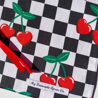 Cherry Cutlery, Make-Up or Craft Roll - Perfect for Camping, Shopping, Travelling