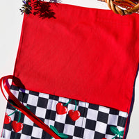 Cherry Cutlery, Make-Up or Craft Roll - Perfect for Camping, Shopping, Travelling