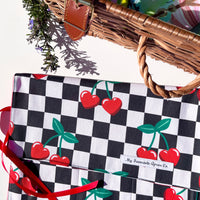 Cherry Cutlery, Make-Up or Craft Roll - Perfect for Camping, Shopping, Travelling