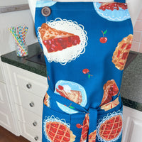 Beautiful Cherry Pie Print Apron - Ideal for Any Sweet Tooth Baker