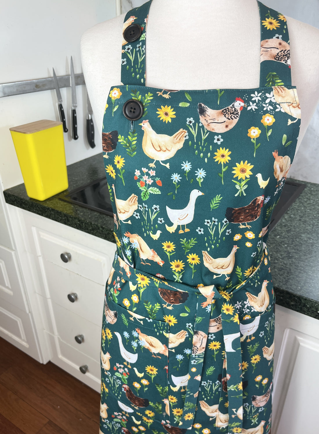 Chickens Cover this Beautiful, Country Style Apron