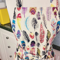 This Fabulously Colourful Feather Apron is Ideal for a Teenager or Petite Adult