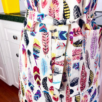 This Fabulously Colourful Feather Apron is Ideal for a Teenager or Petite Adult