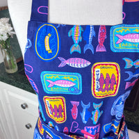 Mediterranean Inspired Teen or Petite Adult Sized Apron
