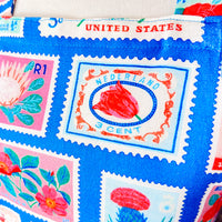 Lots of Vintage Stamps Make This Apron a Retro Delight