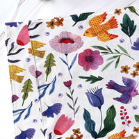 Birds and Flowers in Bright Colours Adorn These Cotton Placemats