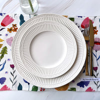 Birds and Flowers in Bright Colours Adorn These Cotton Placemats