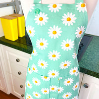 The Prettiest Green Daisy Apron