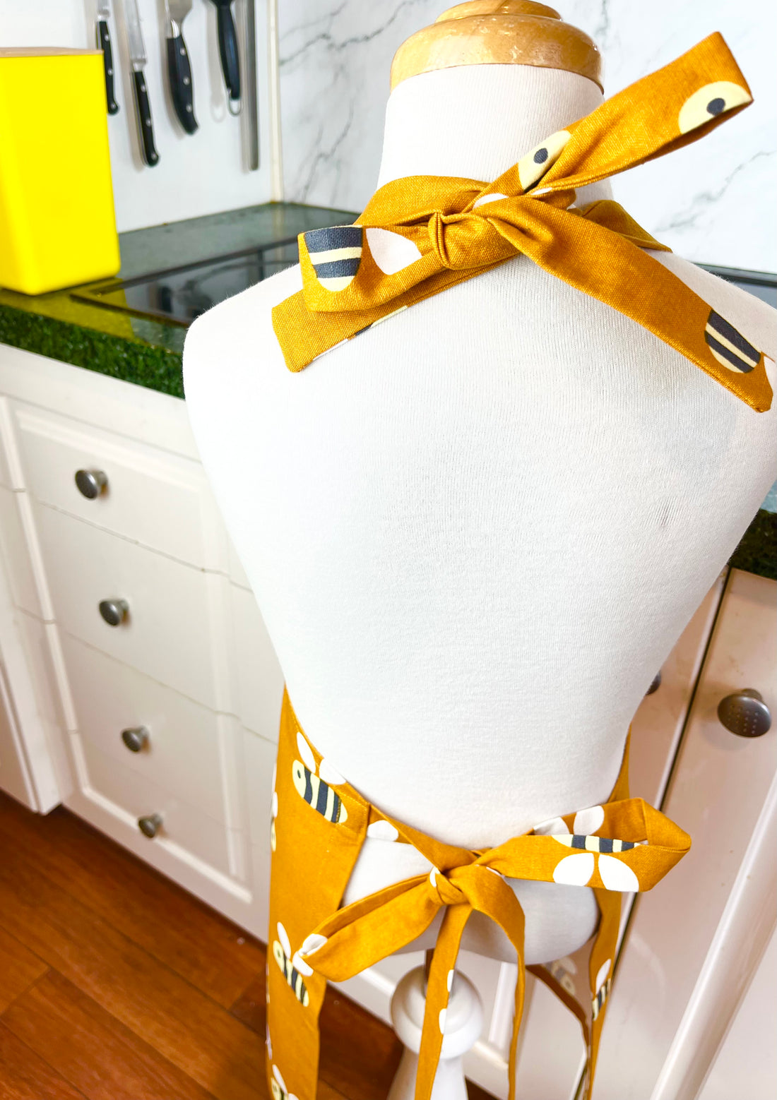 Beautiful Big Bee Apron for a School Aged Child