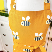 Beautiful Big Bee Apron for a School Aged Child
