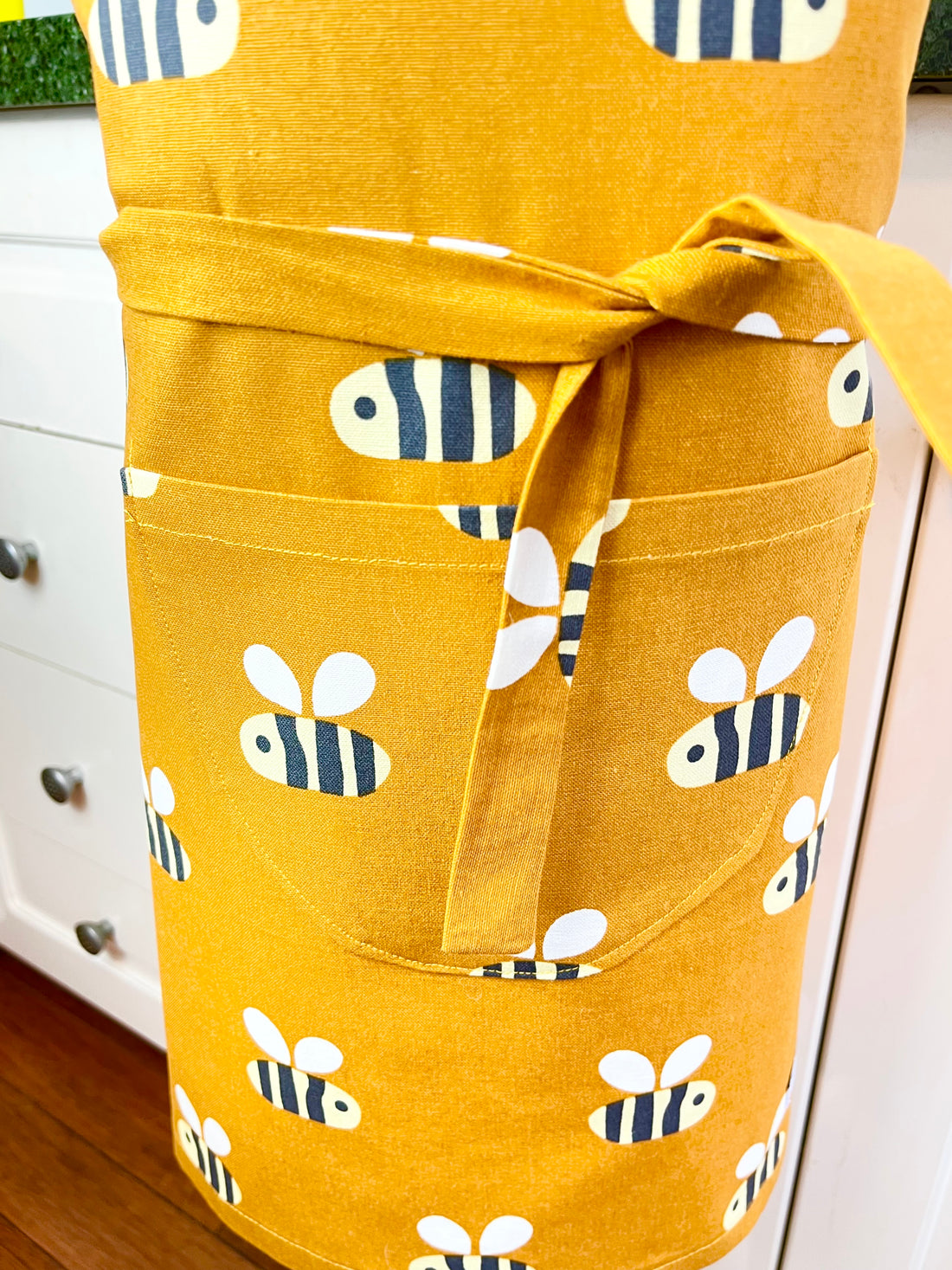 Beautiful Big Bee Apron for a School Aged Child