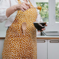 Sophisticated Caramel Brown Polka Dot Apron