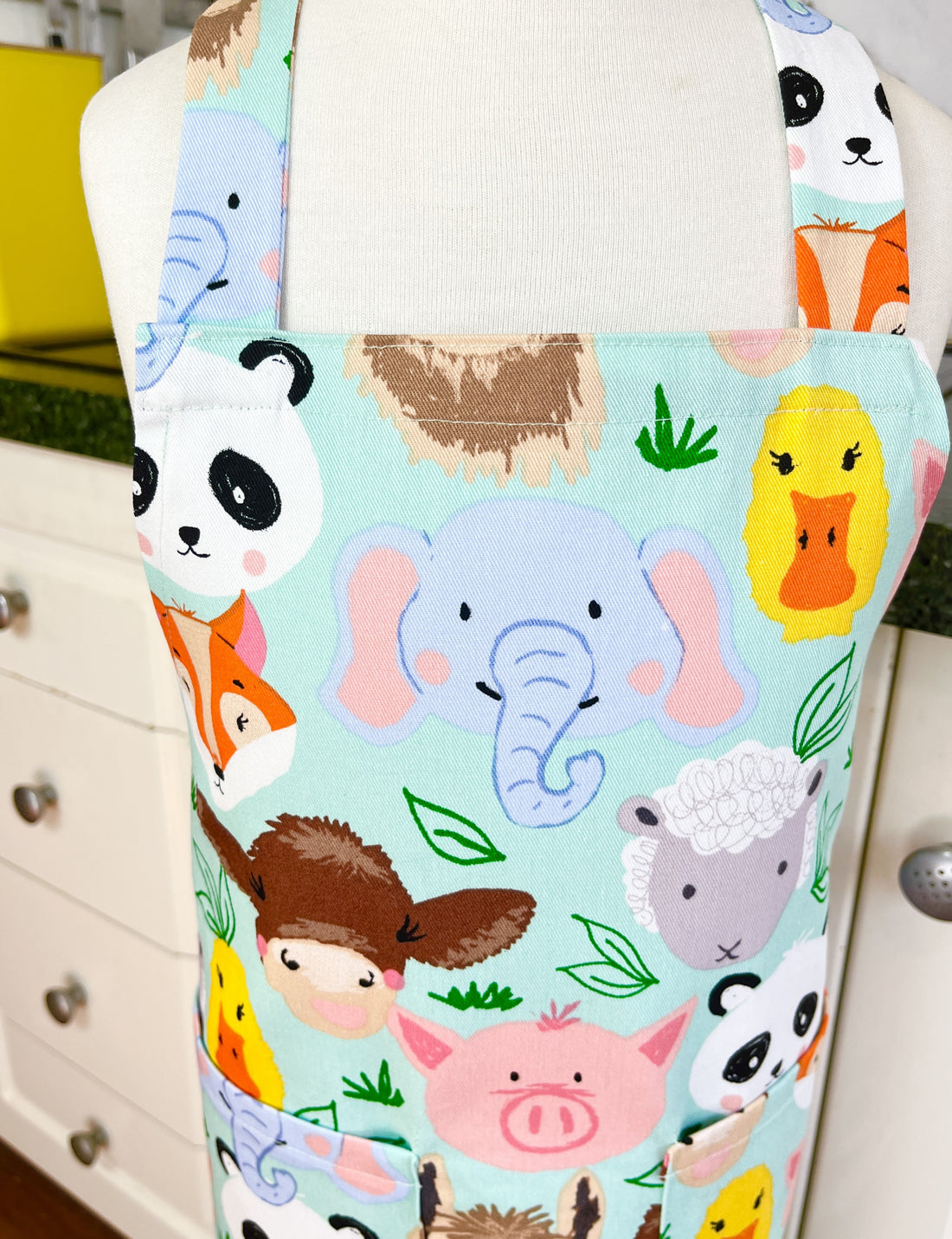 Foxes and Llamas and Pandas, Oh My! Gorgeous Kids' Sized Apron