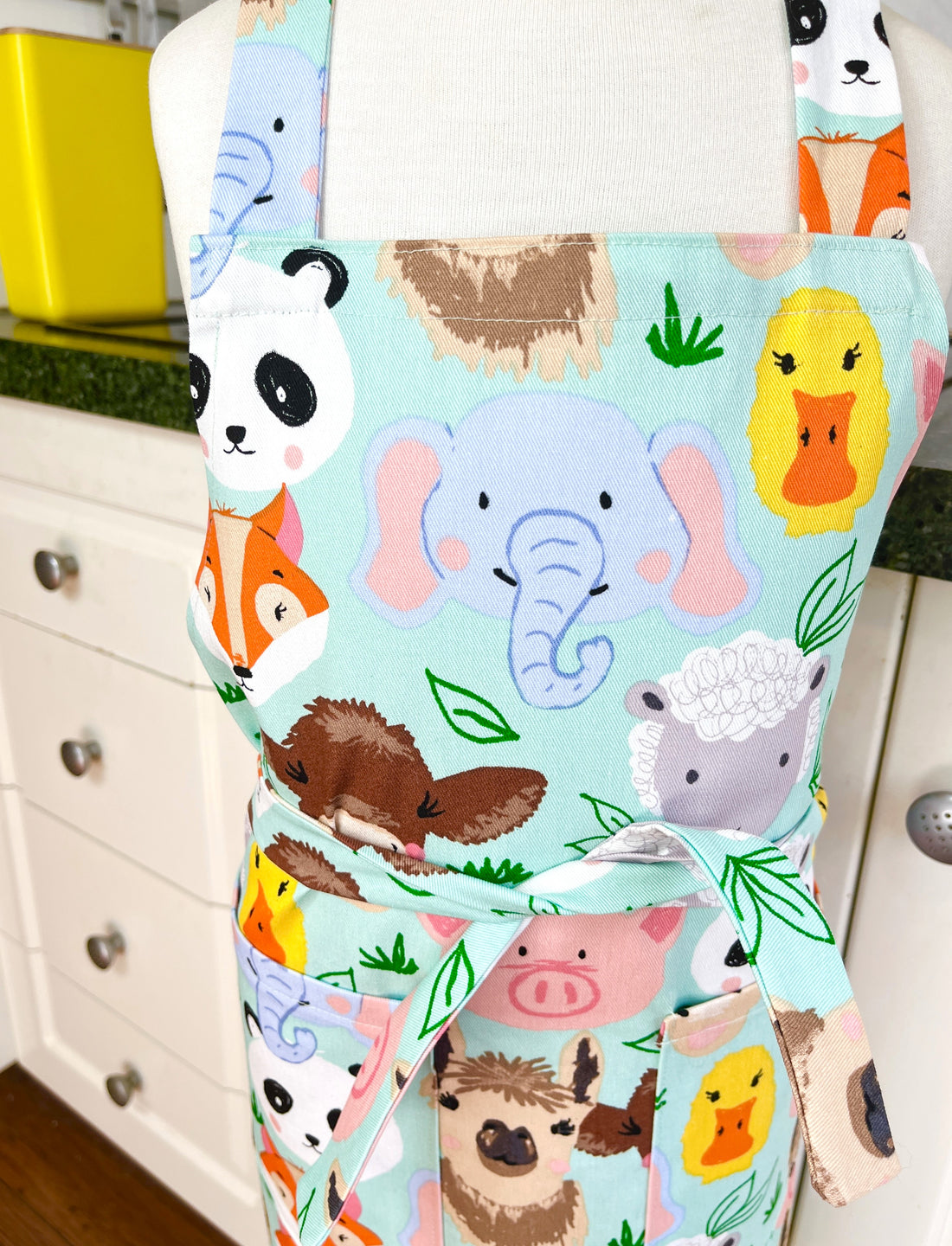 Foxes and Llamas and Pandas, Oh My! Gorgeous Kids' Sized Apron