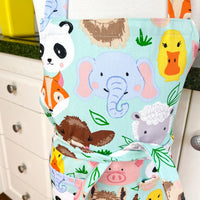 Foxes and Llamas and Pandas, Oh My! Gorgeous Kids' Sized Apron