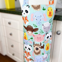 Foxes and Llamas and Pandas, Oh My! Gorgeous Kids' Sized Apron