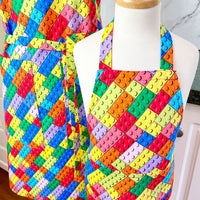 Lots of Lego Style Blocks on this Bold Unisex Apron