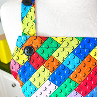 Lots of Lego Style Blocks on this Bold Unisex Apron