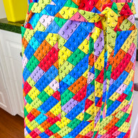 Lots of Lego Style Blocks on this Bold Unisex Apron