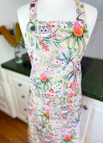 This Sweet Australian Floral and Possum Apron is the Perfect Gift