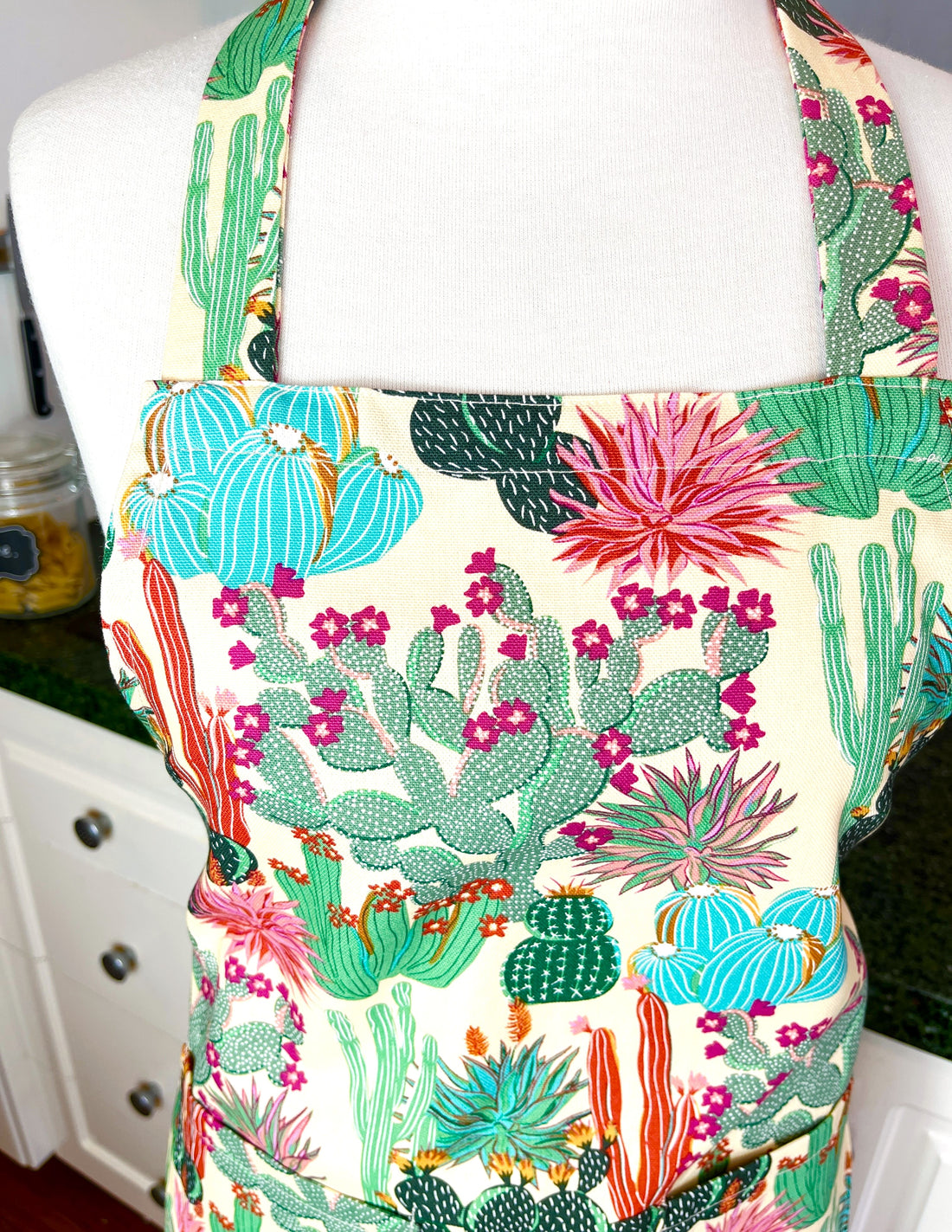 A Gorgeous Succulent Print Apron - the Perfect Fit for Your Favourite Teen or Petite Adult